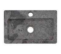 vidaXL Sink Grey 38x24x6.5 cm Marble Natural Stone Basin Washroom Bathroom