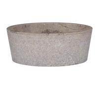 vidaXL Sink Grey Ø40x15 cm Marble Natural Stone Basin Washroom Bathroom Home