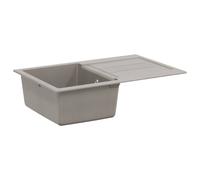 vidaXL Sink Grey 780 x 500 mm 80% Quartz and 20% Resin