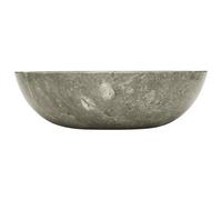 vidaXL Sink Washroom Natural Stone Basin Bathroom Washig Basin Countertop Washroom Cloakroom Bathroom Toilet Accessory Grey Marble
