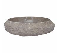 vidaXL Sink Grey Marble Natural Stone Basin Washroom Bathroom Home Accessory