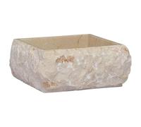 vidaXL Sink Wash Basin Washroom Sink Bathroom Natural Stone Basin Toilet Washroom Accessory Washing Tool Indoor Cream 30x30x13 cm Marble