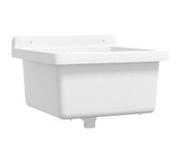 vidaXL Sink Washbasin for Wall Mounting White 40x40x24 cm Resin