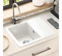 vidaXL Sink White 560 x 460 mm 80% Quartz and 20% Resin