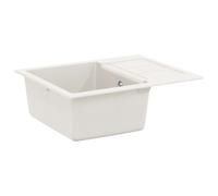 vidaXL Sink White 620 x 500 mm 80% Quartz and 20% Resin