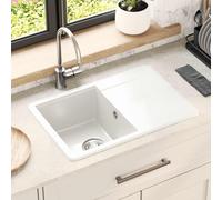 vidaXL Sink White 670 x 460 mm 80% Quartz and 20% Resin