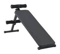 VidaXL Sit Up Bench Black 124 X 33.5 X 55 Cm Powder-Coated Steel