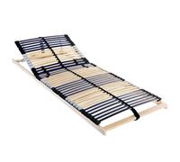 vidaXL Slatted Bed Base Brown 90 x 190 cm Solid Beech Wood