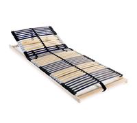 vidaXL Slatted Bed Base with 42 Slats 7 Zones 90x200cm Frame Home Bedroom