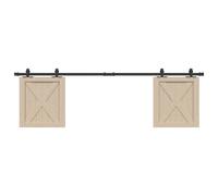 vidaXL Sliding Cabinet Door Kit 183 cm Carbon Steel