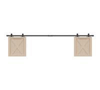vidaXL Sliding Cabinet Door Kit 213 cm Carbon Steel