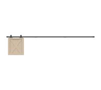 vidaXL Sliding Cabinet Door Kit 244 cm Carbon Steel