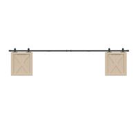 vidaXL Sliding Cabinet Door Kit 244 cm Carbon Steel