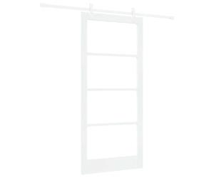 vidaXL Sliding Door 93 x 202 cm Solid Pine Wood and Glass White | Sl nd stylish to fit right in with today’s interiors, Everything you need for an easy install, Great for hallways,