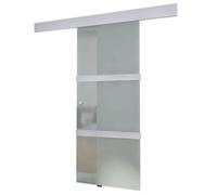 vidaXL Sliding Door Aluminium and Glass Track System Gate Home Room Furniture