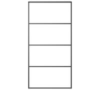 vidaXL Sliding Door, Barn Door, Black, Aluminium and ESG Glass, Modern Style, Assembly Kit Included