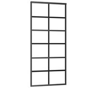 Sliding Door ESG Glass and Aluminium 90x205 cm Black