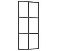 Vidaxl Sliding Door Esg Glass And Aluminium 90X205 Cm Black