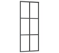 Vidaxl Sliding Door Esg Glass And Aluminium 76X205 Cm Black