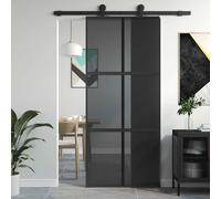 Interior Door Inner Internal Door Panel Tempered Glass and Aluminium vidaXL