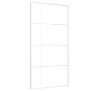 vidaXL Sliding Door ESG Glass and Aluminium 102.5x205 cm White Interior Door