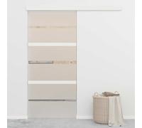 vidaXL Sliding Door ESG Glass and Aluminium 90x205 cm Silver