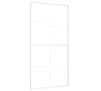 vidaXL Sliding Door Frosted ESG Glass and Aluminium 102.5x205 cm White Door