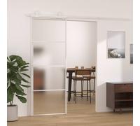 Vidaxl Sliding Door Frosted Esg Glass And Aluminium 76X205 Cm White
