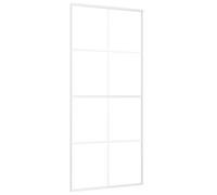 vidaXL Sliding Door Frosted ESG Glass And Aluminium 90X205cm White