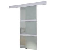 Vidaxl Sliding Door Glass And Aluminium 178 Cm Silver