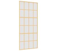 vidaXL Sliding Door Gold 90x205 cm Frosted ESG Glass and Aluminium