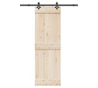 vidaXL Sliding Door Hardware Kit 152.5 cm Steel Black