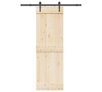 vidaXL Sliding Door Hardware Kit 152.5 cm Steel Black