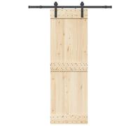 vidaXL Sliding Door Hardware Kit 152 cm Steel Black