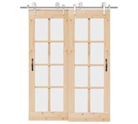 vidaXL Sliding Door Hardware Kit 183 cm Stainless Steel Silver