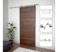 Vidaxl Sliding Door Hardware Kit 183 Cm Stainless Steel Silver Sliding Door Hardwares