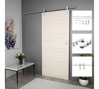 Vidaxl Sliding Door Hardware Kit 183 Cm Stainless Steel Silver Sliding Door Hardwares