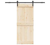 (183 cm) vidaXL Sliding Door Hardware Kit 183 cm Steel Black sliding door hardware