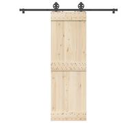 (183 cm) vidaXL Sliding Door Hardware Kit 200 cm Steel Black sliding door hardware