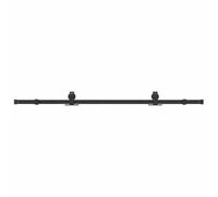 vidaXL Sliding Door Hardware Kit 183 cm Steel Black, Sliding Door Hardware, Sliding Door Roller, Sliding Door System, Sliding Door Track
