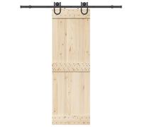 vidaXL Sliding Door Hardware Kit 183 cm Steel Black