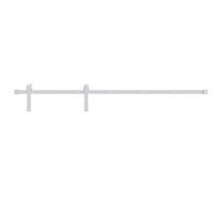 vidaXL Sliding Door Hardware Kit 200cm Steel White