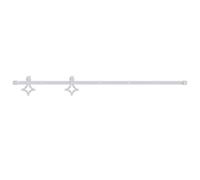 vidaXL Sliding Door Hardware Kit 183cm Steel White, White