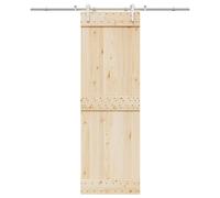 vidaXL Sliding Door Hardware Kit 200 cm Stainless Steel Silver