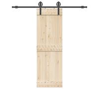 vidaXL Sliding Door Hardware Kit 200 cm Steel Black