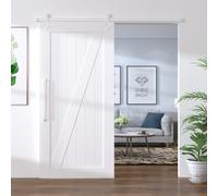 vidaXL Sliding Door Hardware Kit 200 cm Steel White Sliding Barn Door Track