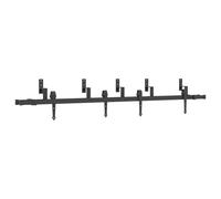 vidaXL Sliding Door Hardware Kit 213,5 cm Steel Black sliding door hardware