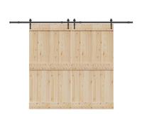 vidaXL Sliding Door Hardware Kit 305 cm Steel Black