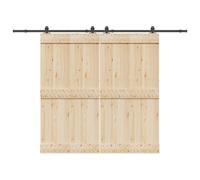 vidaXL Sliding Door Hardware Kit 305 cm Steel Black