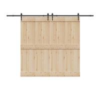 vidaXL Sliding Door Hardware Kit 305 cm Steel Black